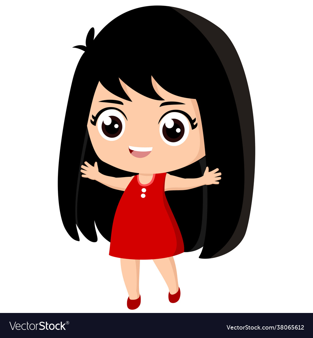 clipart lady black hair