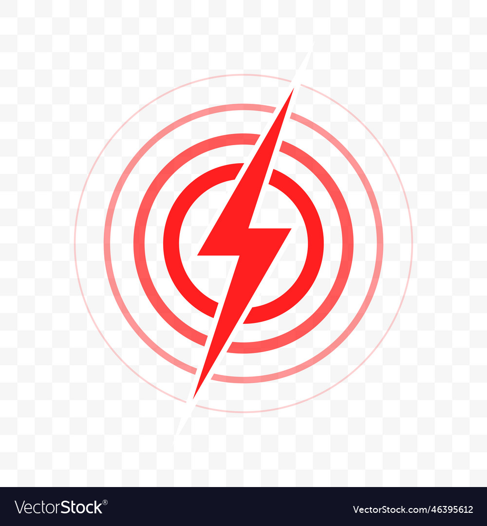 Acute joint pain or throat target red circle Vector Image