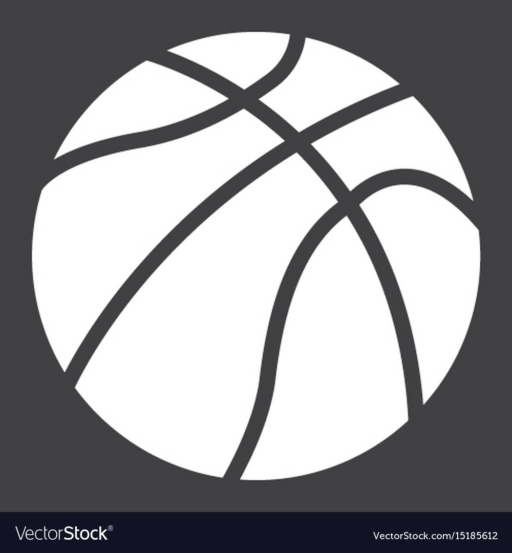 Basketball Ball Icon - Solid White