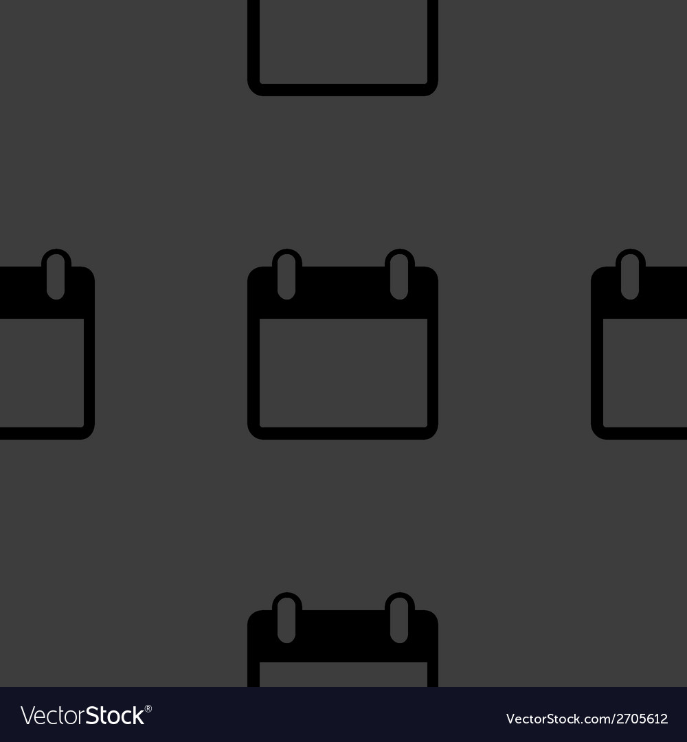 Calendar web icon flat design seamless pattern