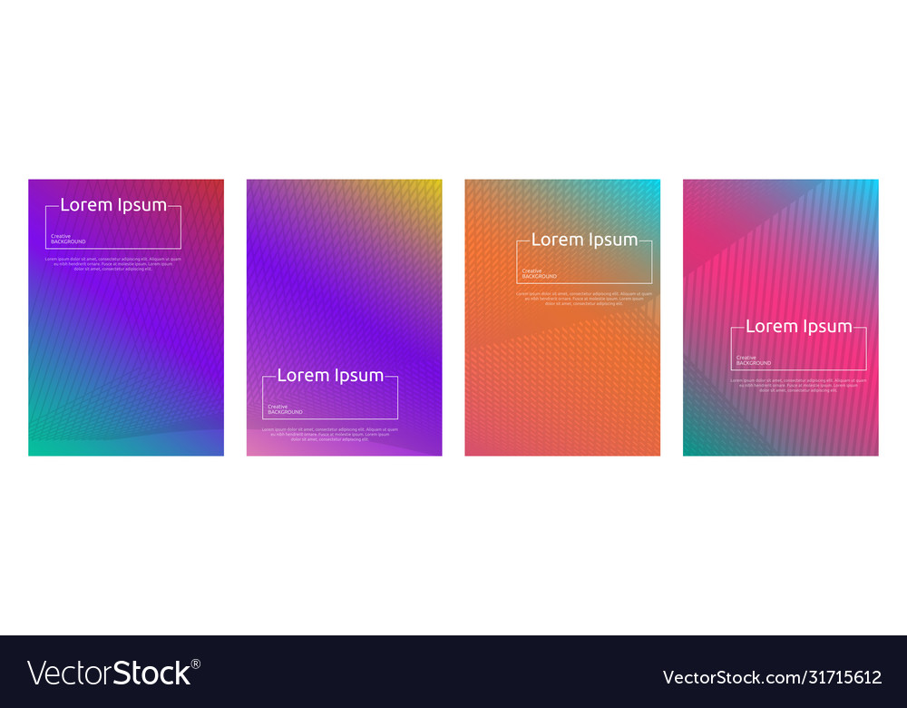 Colorful gradient minimal geometric line pattern vector image Colorful gradient minimal geometric line pattern