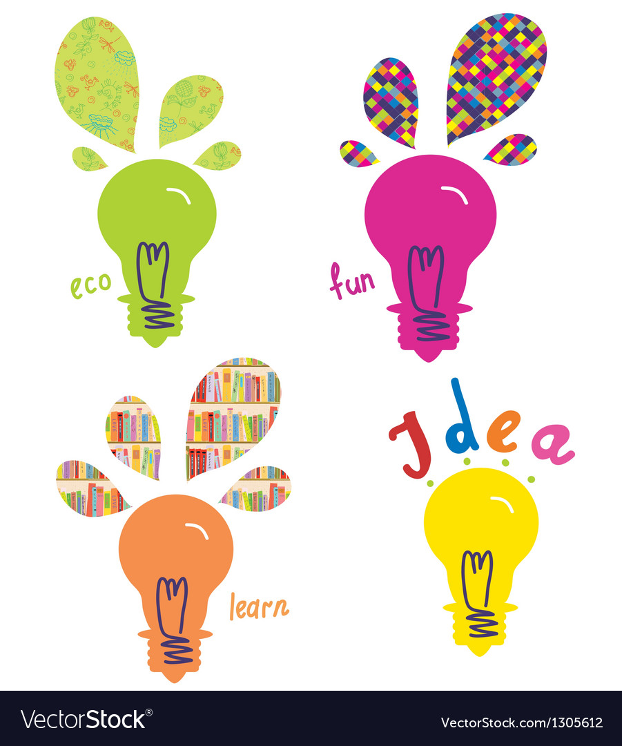 Light Bulbs Ideas And Concepts Royalty Free Vector Image