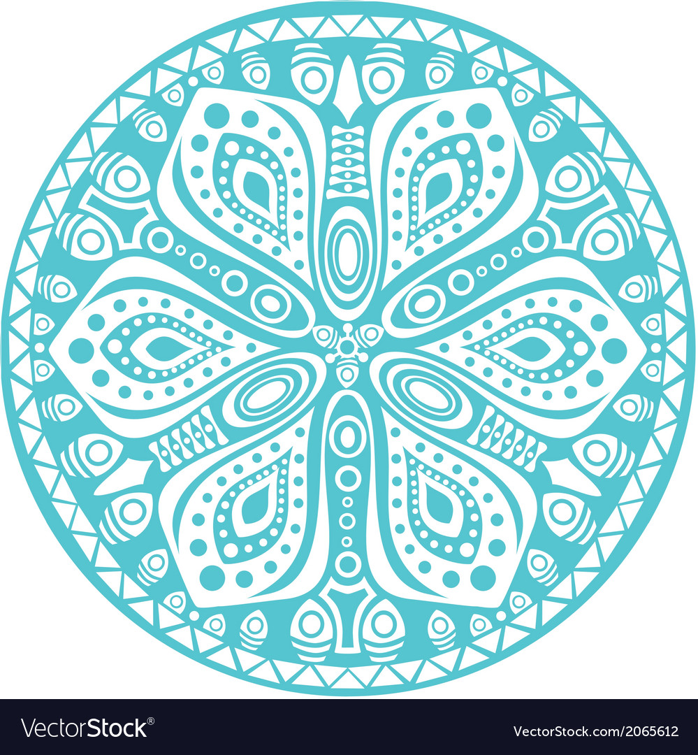 Ornamental round lace pattern circle background