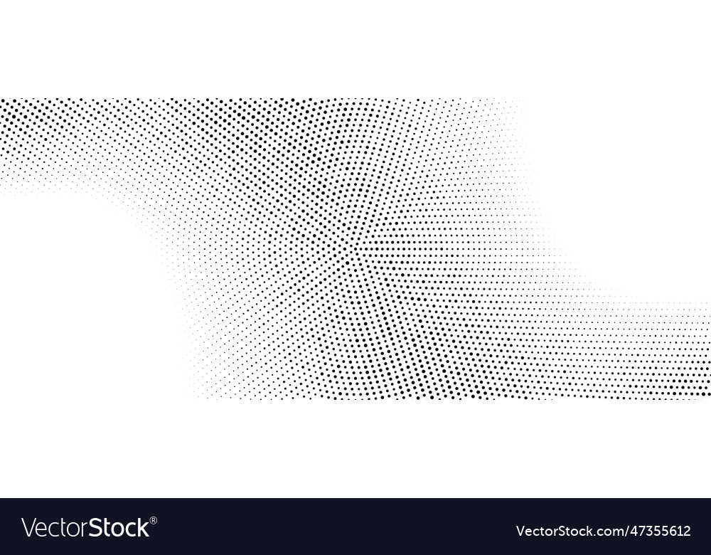 Radial halftone gradient background dotted vector image Radial halftone gradient background dotted