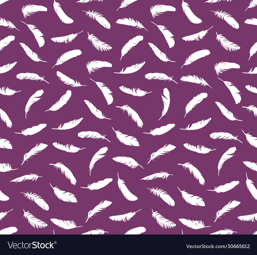 Seamless background with bird feathers