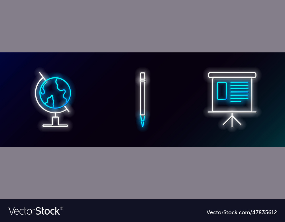 Set line presentation financial board with graph vector image Set line presentation financial board with graph