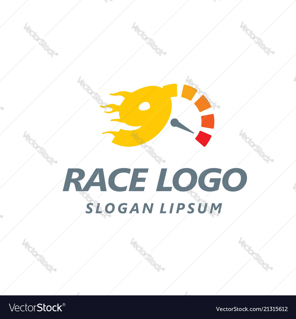 Speedometer logo icon eps10 isolated badge speedo Vector Image