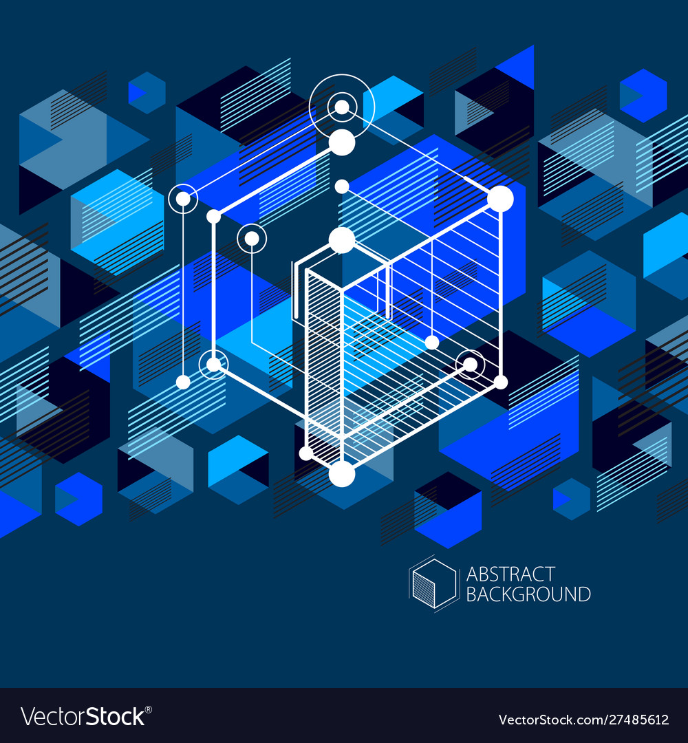 Technical blueprint blue black digital background Vector Image Technical blueprint blue black digital background Vector Image