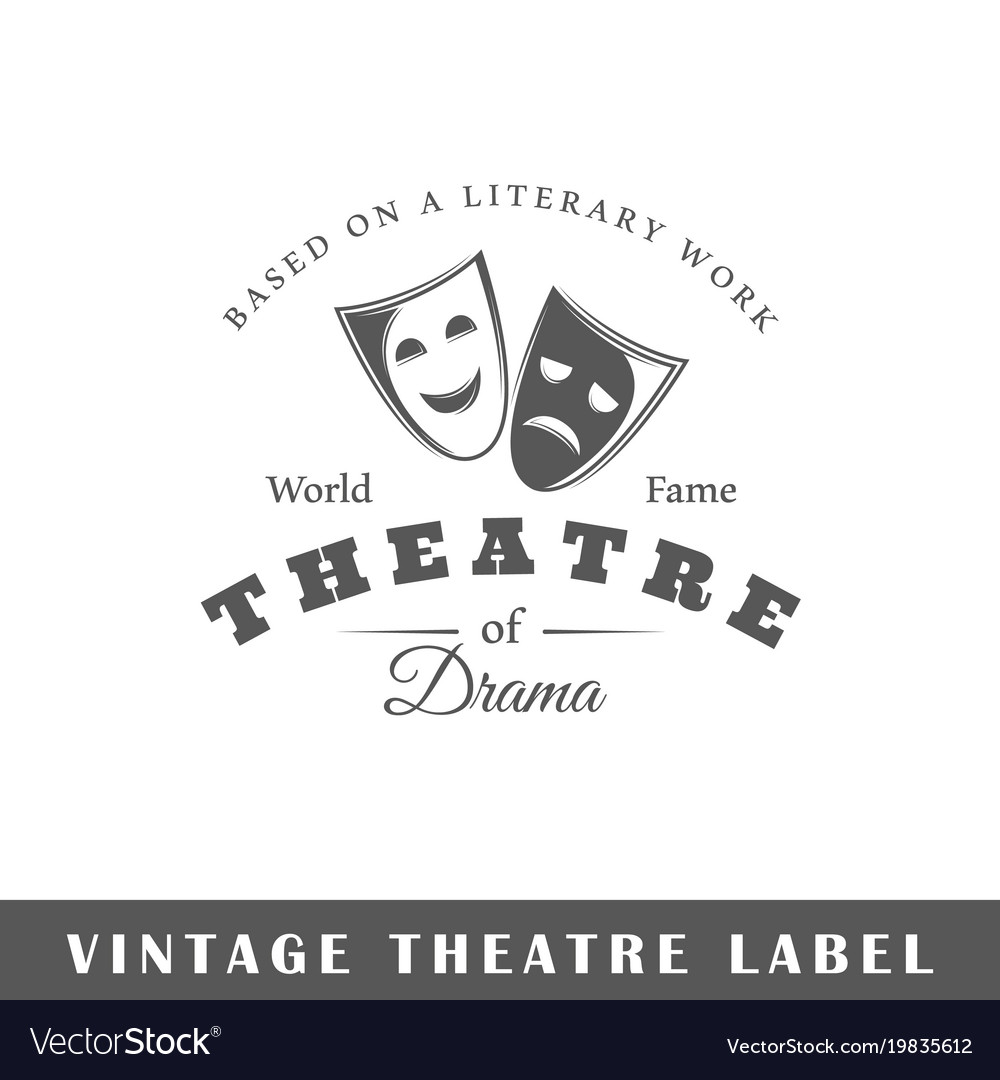 Theatre label Royalty Free Vector Image - VectorStock