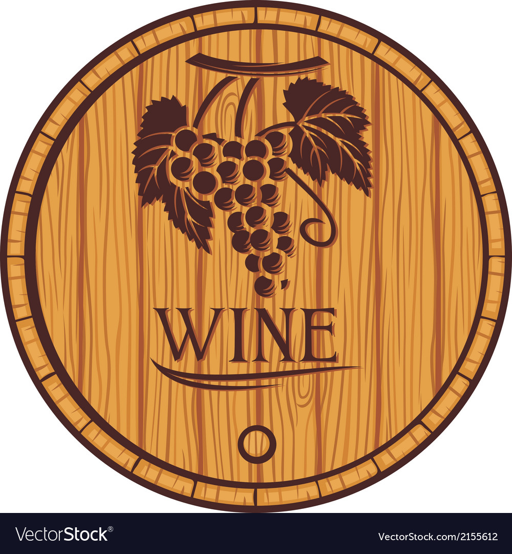 Wooden barrel for wine Royalty Free Vector Image