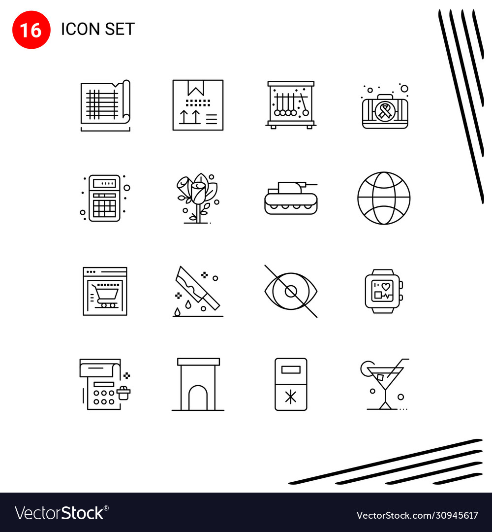 16 universal outlines set for web and mobile