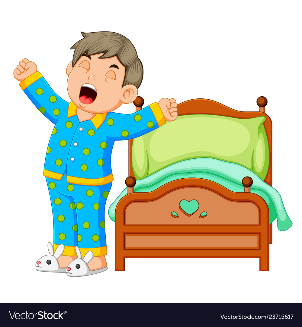 man-wakes-up-early-in-morning-royalty-free-vector-image