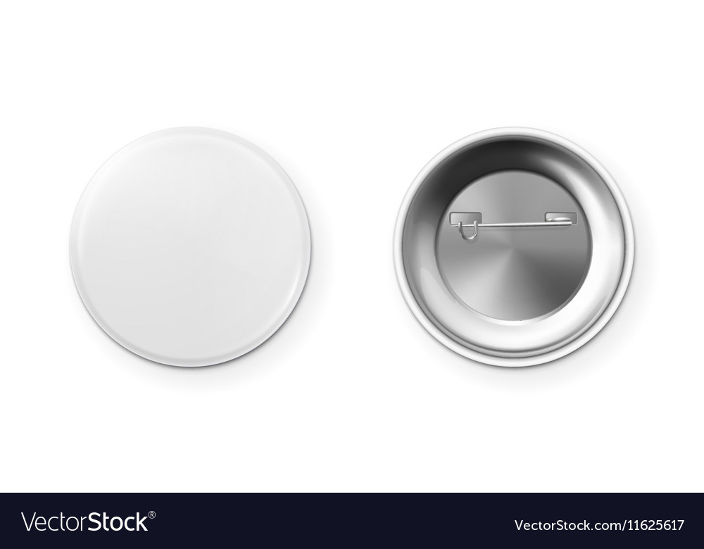 Premium Vector  Template blank white pin badge.