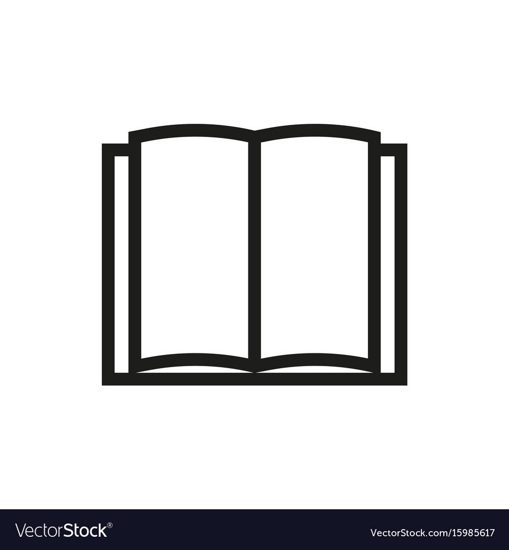 Book icon isolated on white background Royalty Free Vector