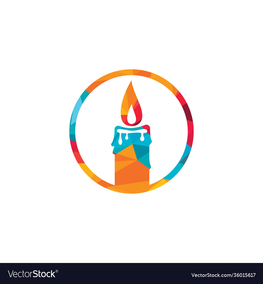 Candle Logo Design Template Royalty Free Vector Image