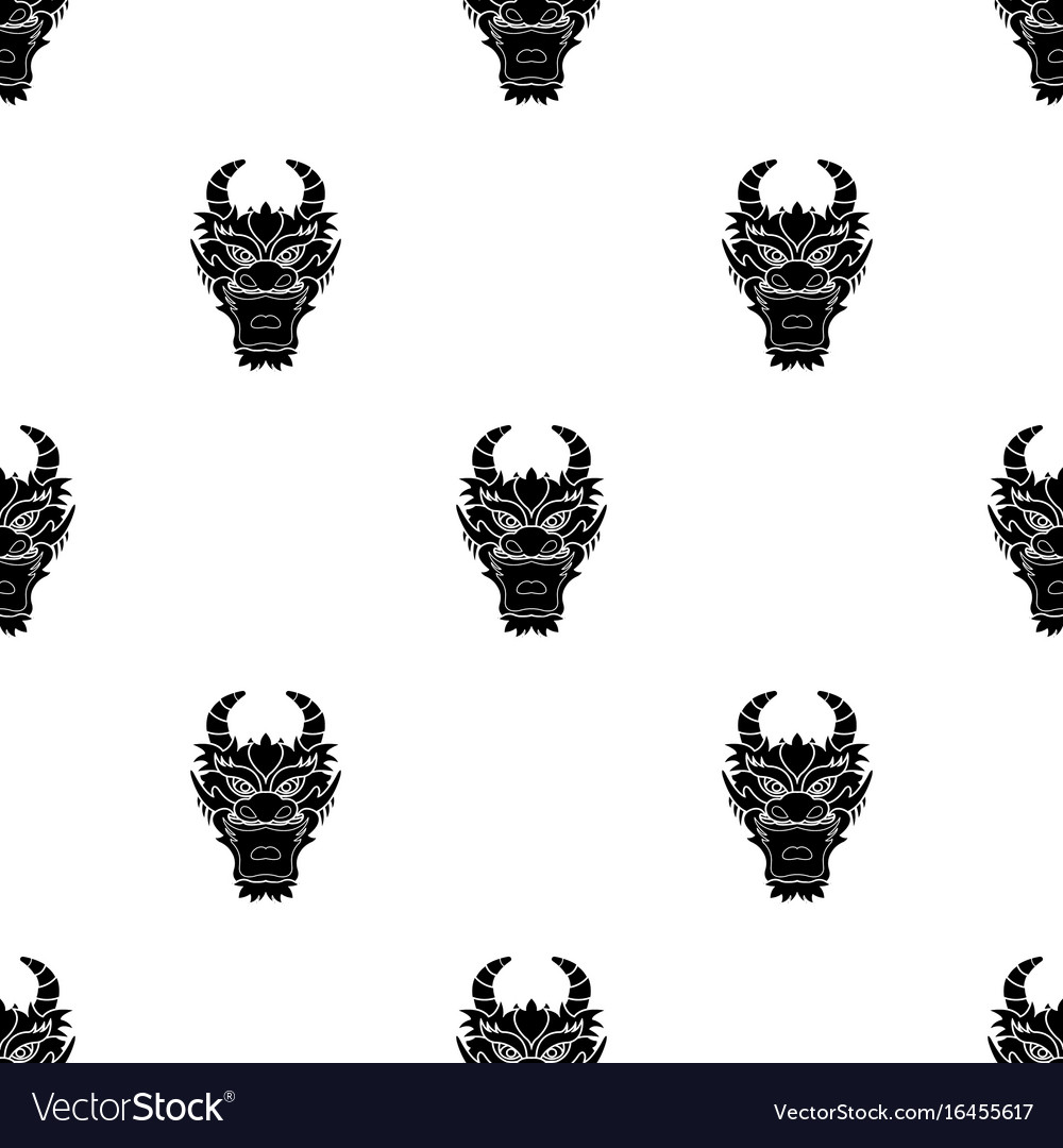 Dragon icon in black style isolated on white