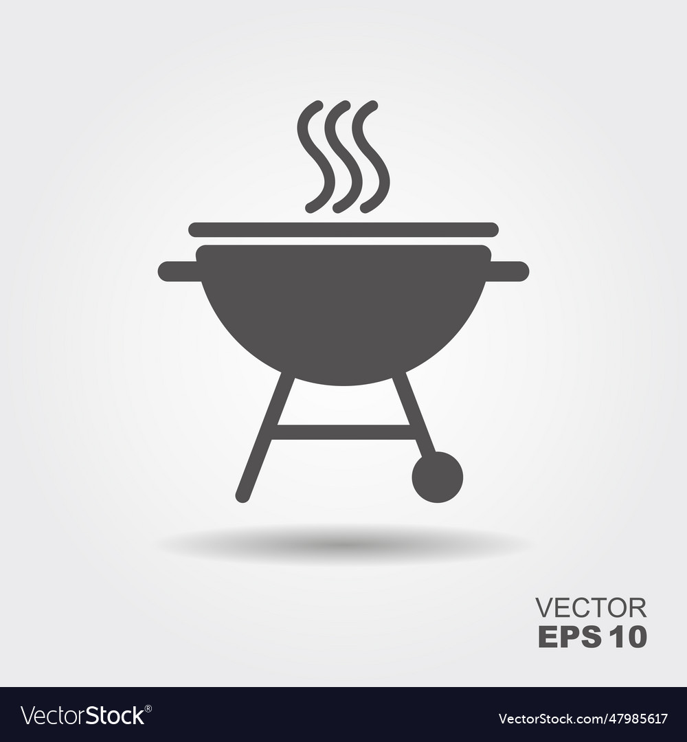 Grill icon sign flat pictogram bbq