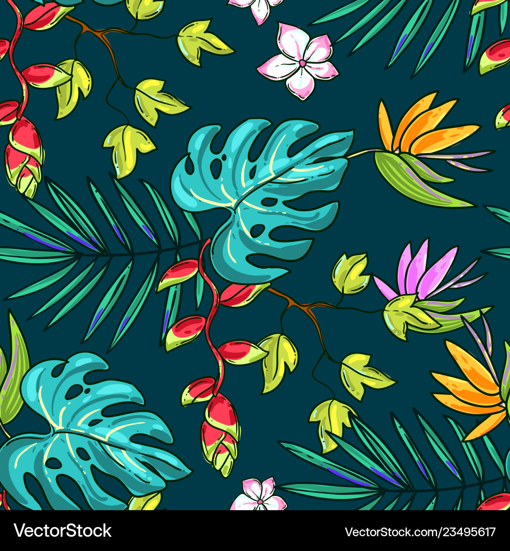 Hand drawn beautiful seamless pattern world Vector Image