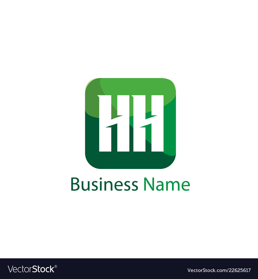 Initial letter hh logo template design