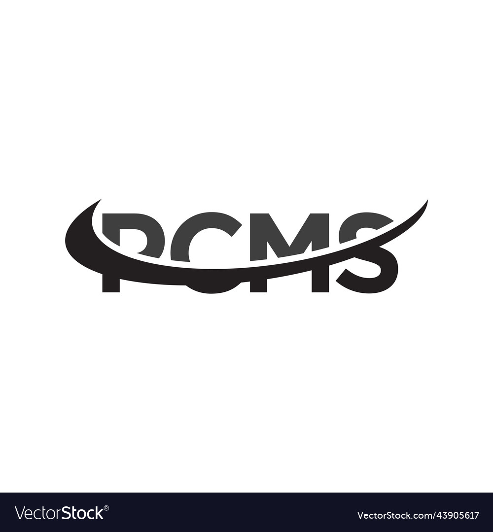 Pcms icon logo design isolated on white background