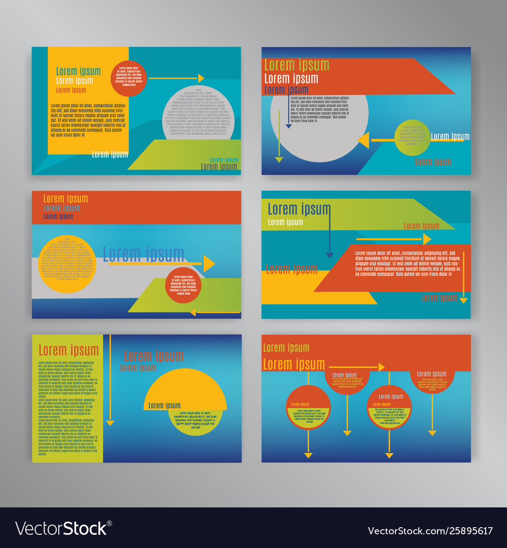 Powerpoint slides presentation templates set can vector image Powerpoint slides presentation templates set can
