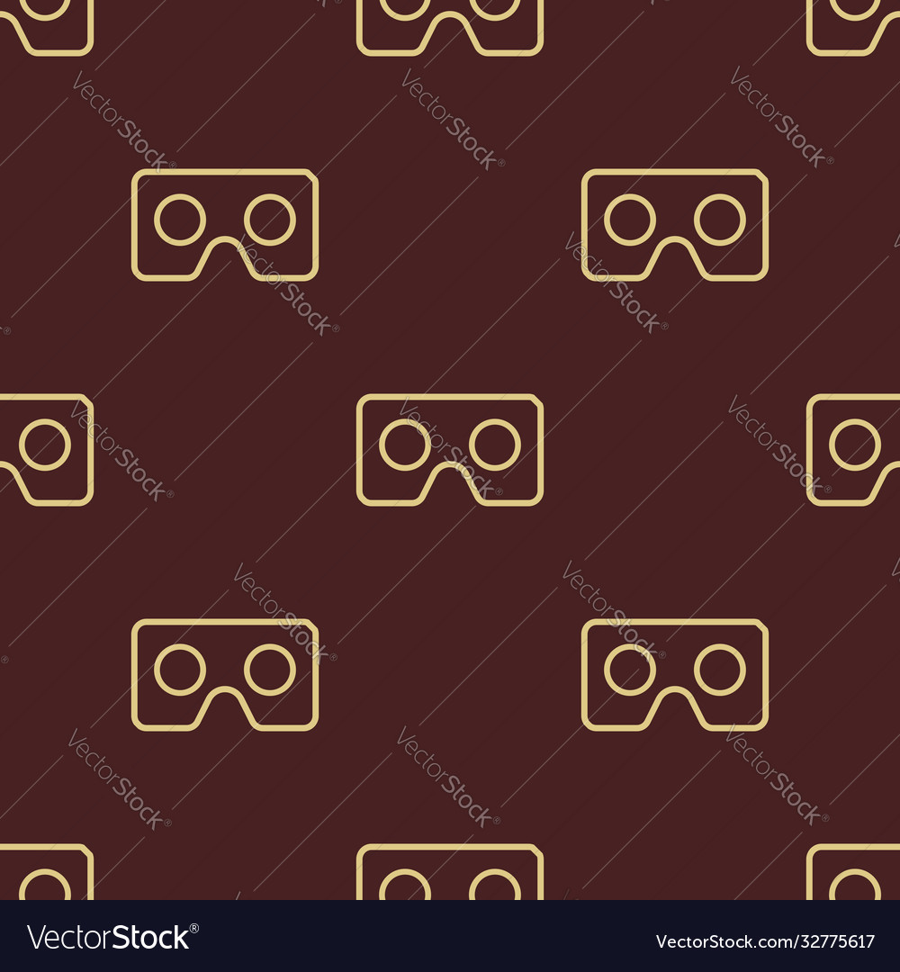 Seamless pattern with vr logos vector image Seamless pattern with vr logos