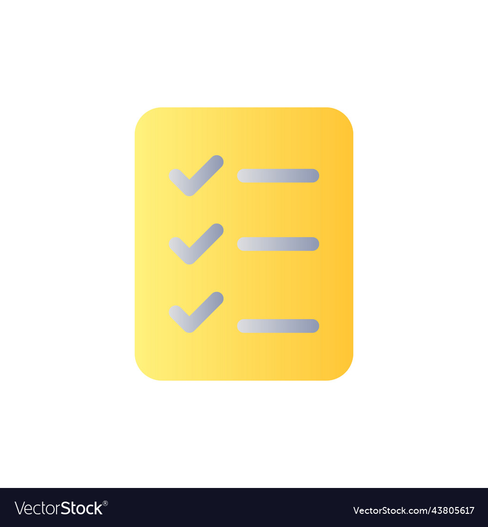 Shopping list flat gradient color ui icon vector image Shopping list flat gradient color ui icon