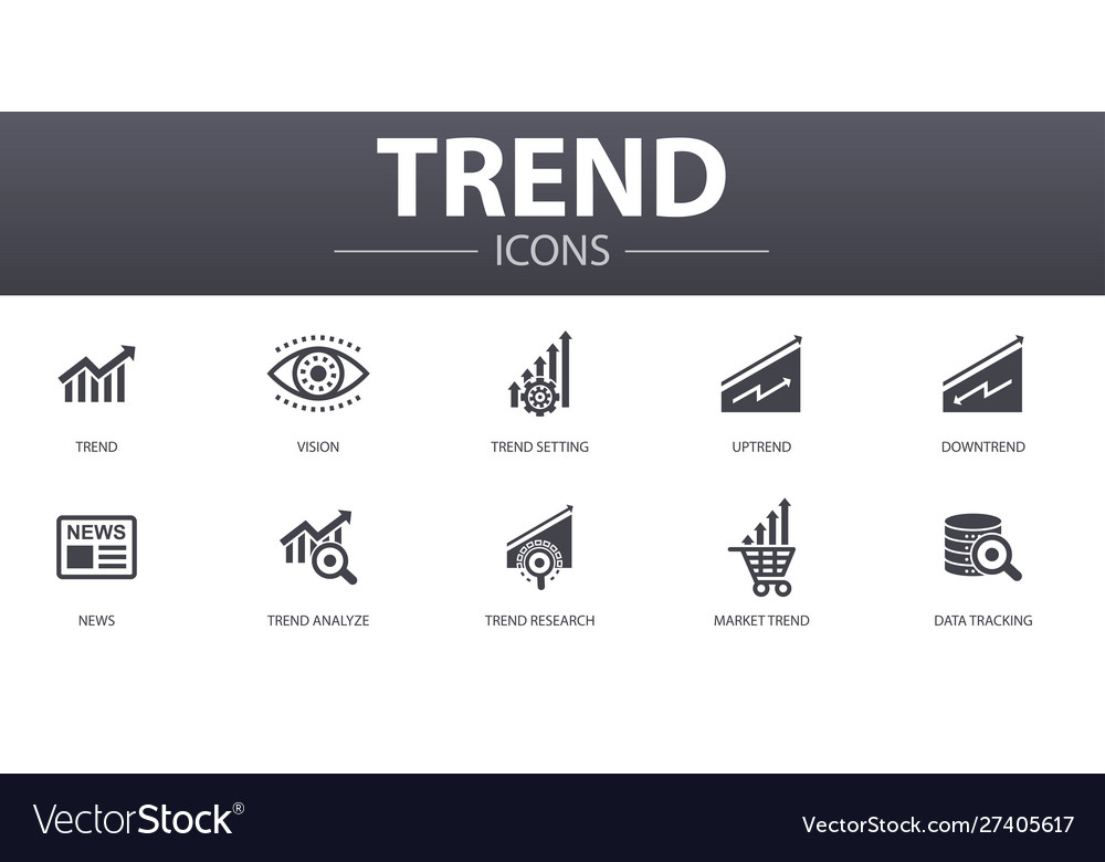 Trend simple concept icons set contains