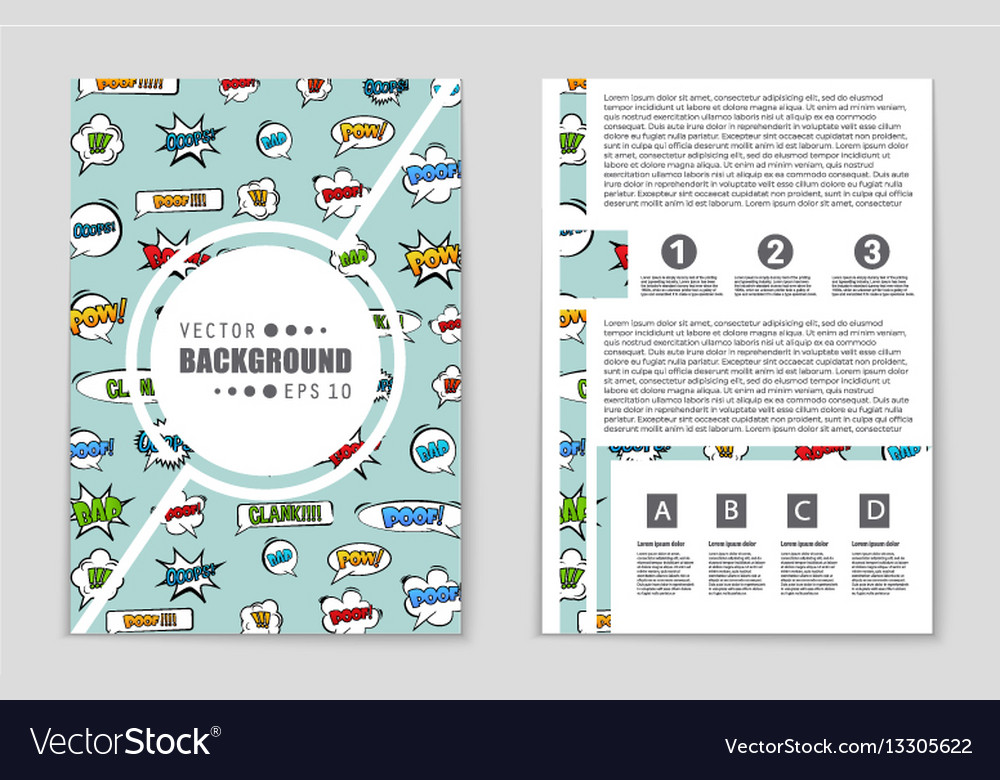 Abstract layout background set for art