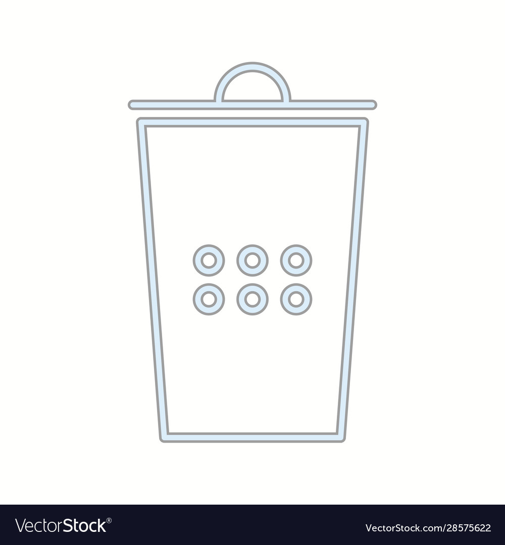 Beautiful dust bin line icon