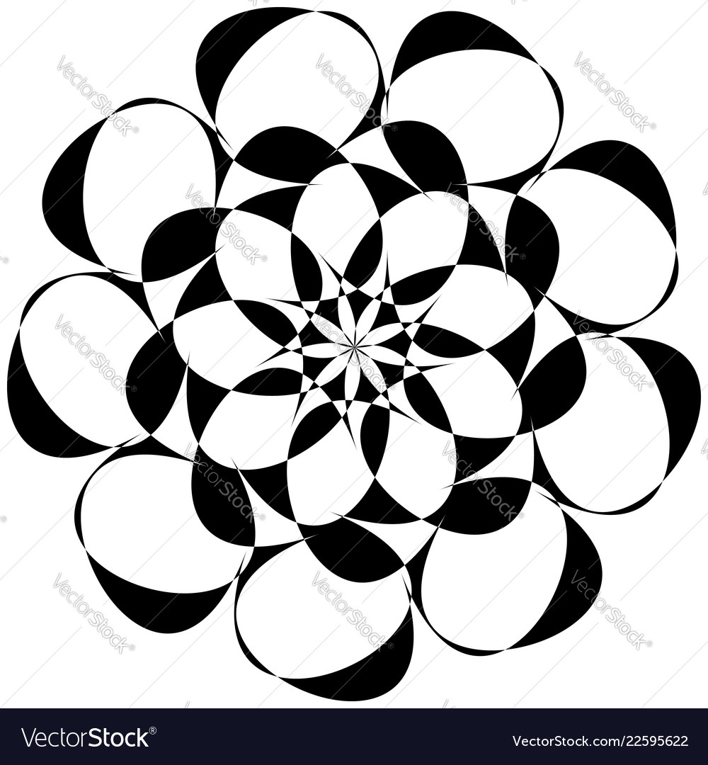 Circular geometric elements rotating radiating