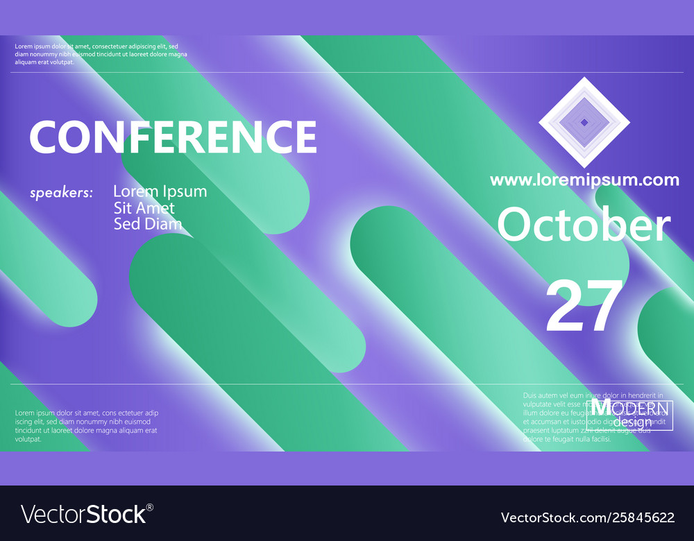Conference design template business background Vector Image