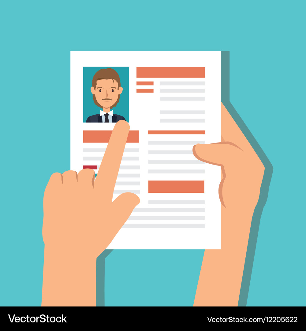 Curriculum vitae document icon Royalty Free Vector Image