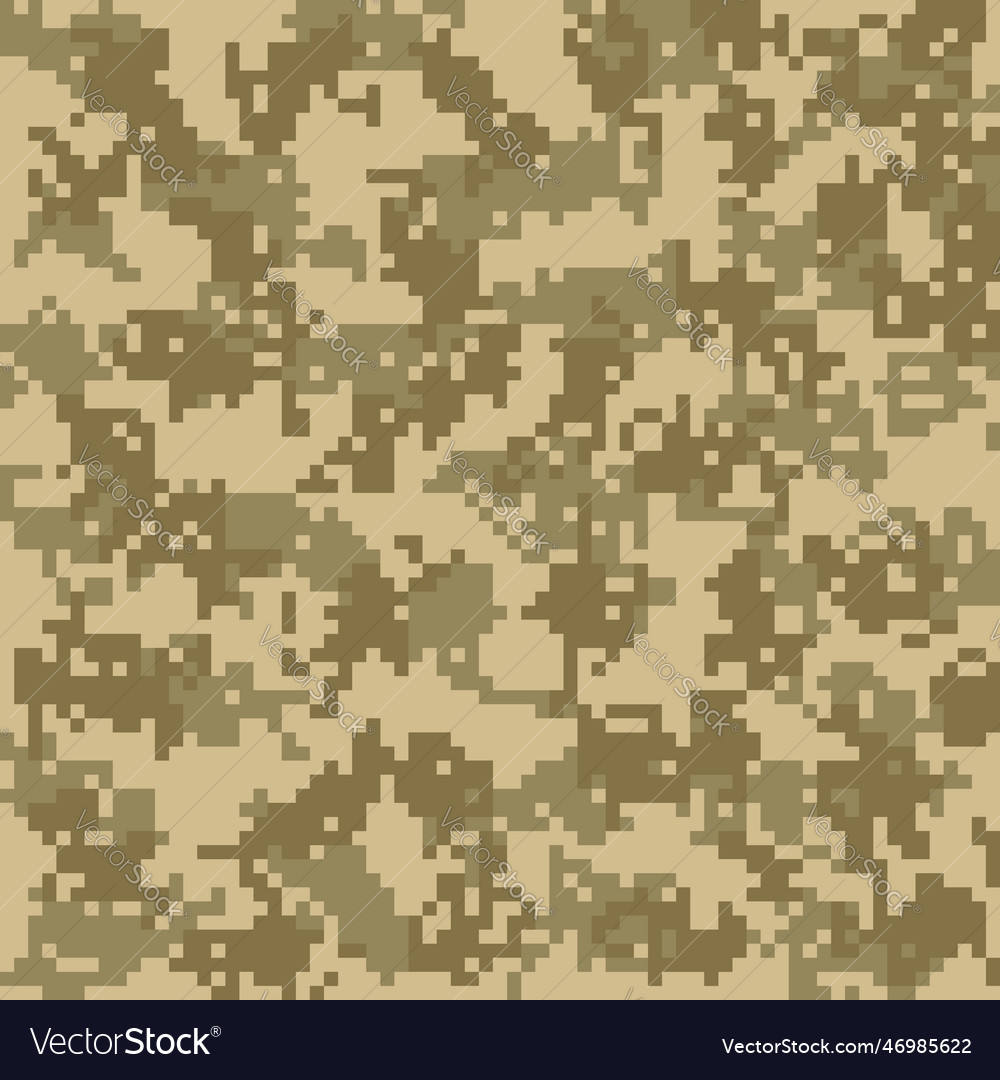 Digital pixel camouflage pattern military texture vector image Digital pixel camouflage pattern military texture