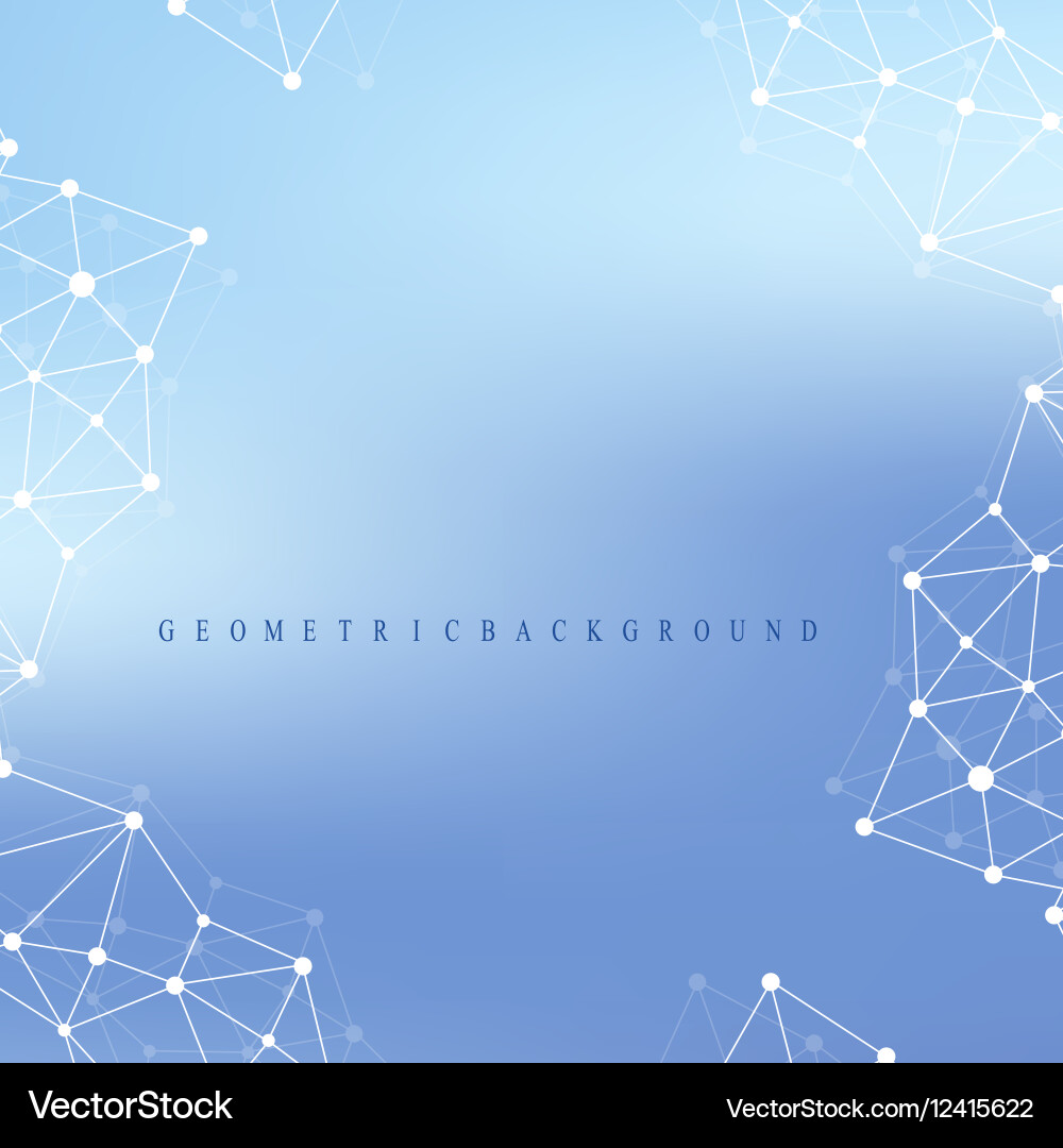 Geometric graphic background molecule Royalty Free Vector