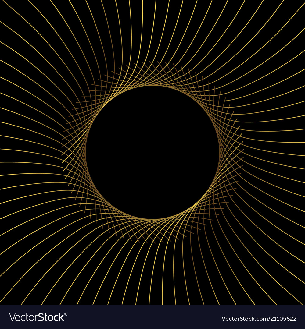 Golden Geometric Rays Pattern