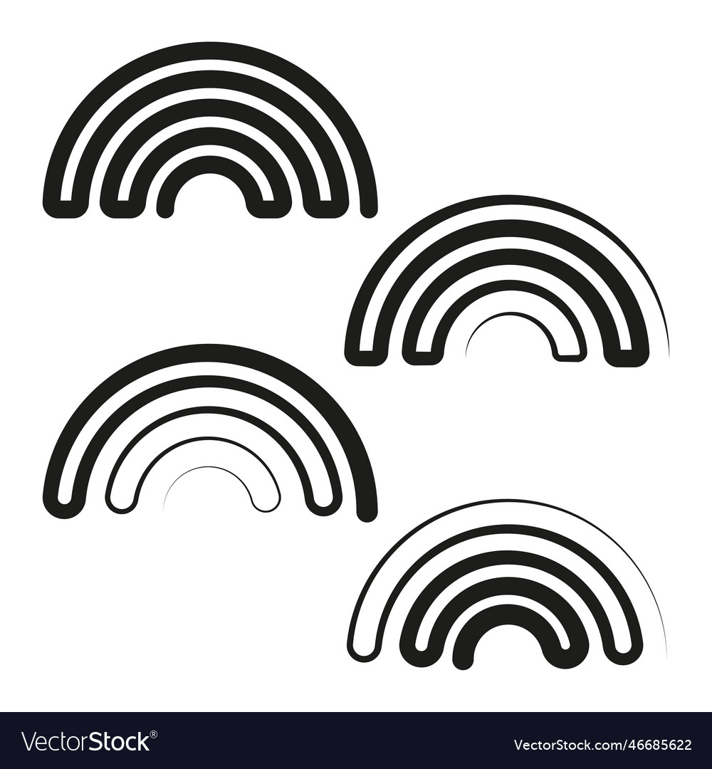 Graphics icon symbol made of parallel curved vector image Graphics icon symbol made of parallel curved