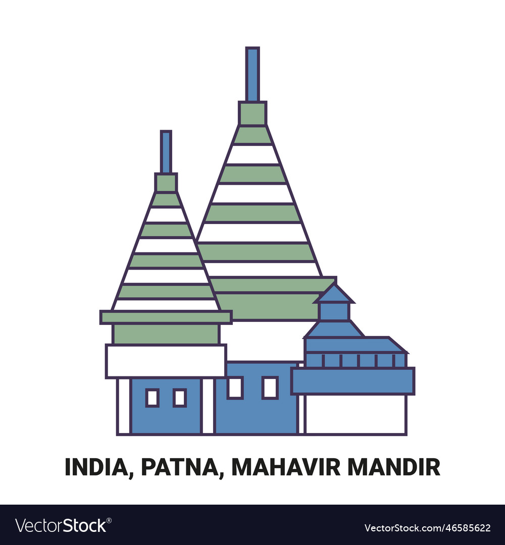 India patna mahavir mandir travel landmark Vector Image