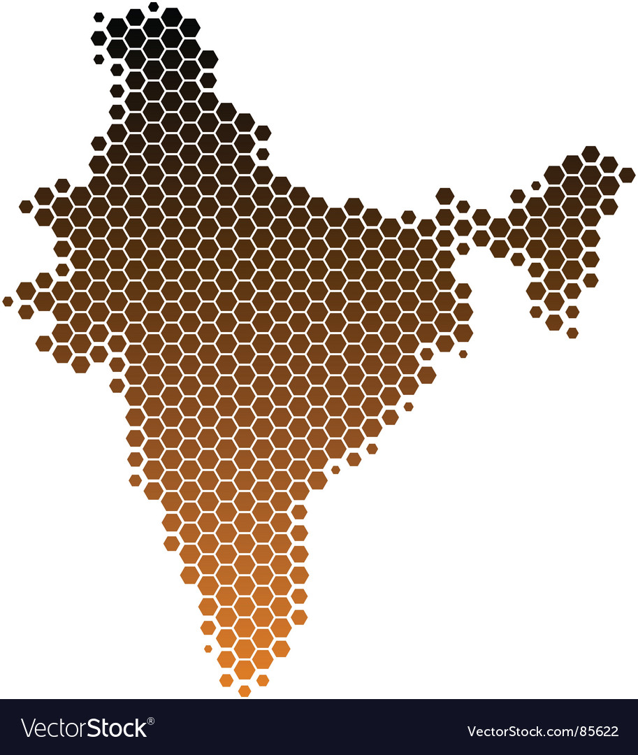 Map of india Royalty Free Vector Image - VectorStock