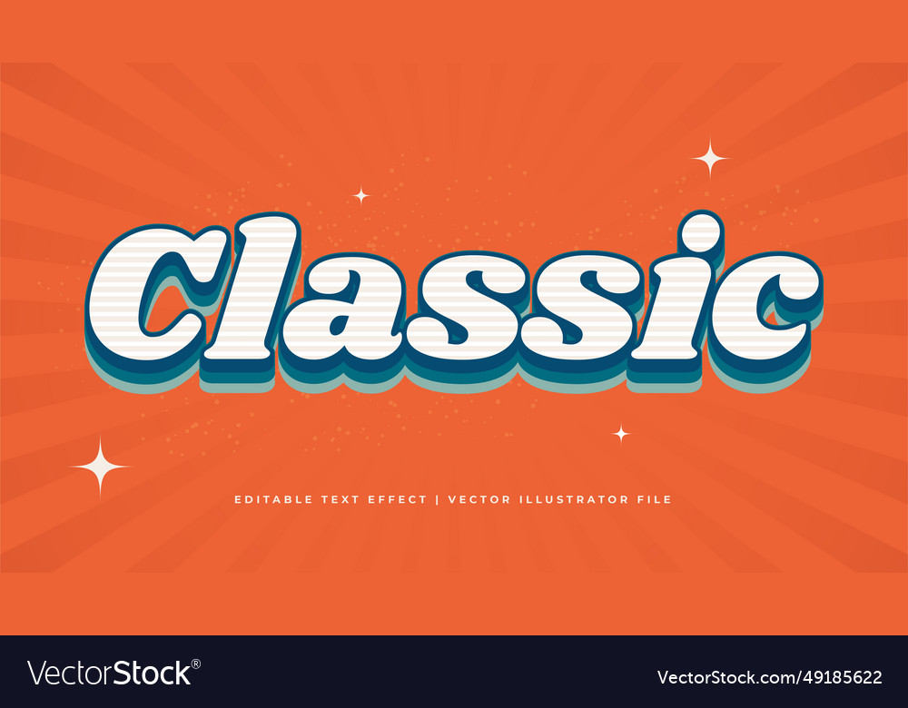 Retro 3D Text Effect Template