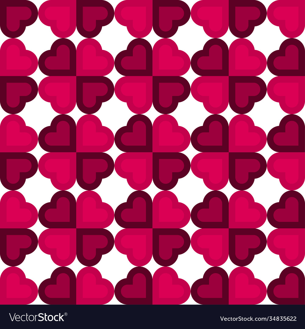 Seamless pattern with red heart image