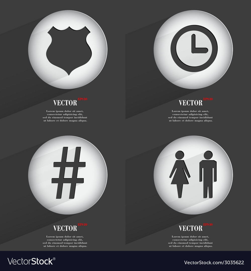 Set of one-color web buttons flat design simple