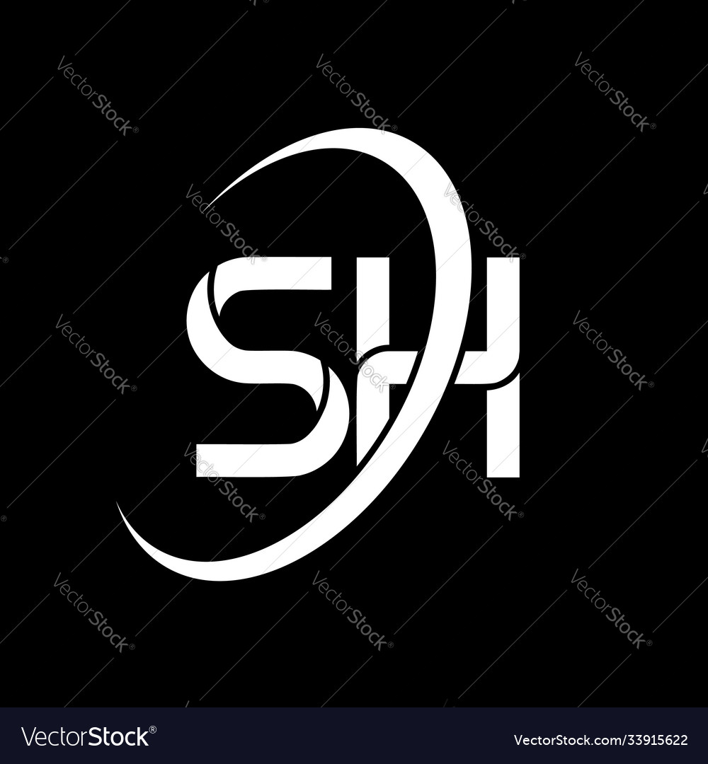 Sh logo s h design white letter shs