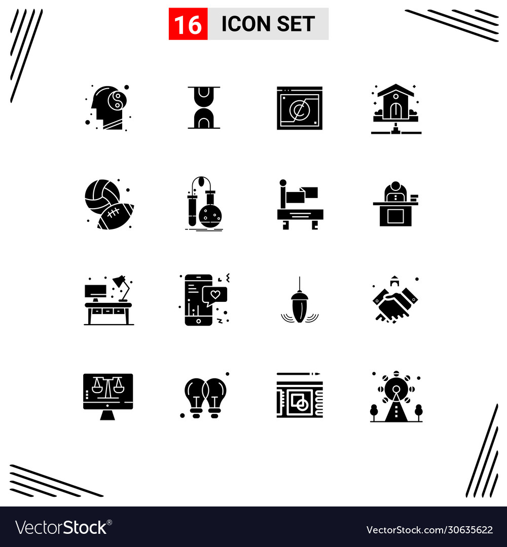 User interface pack 16 basic solid glyphs