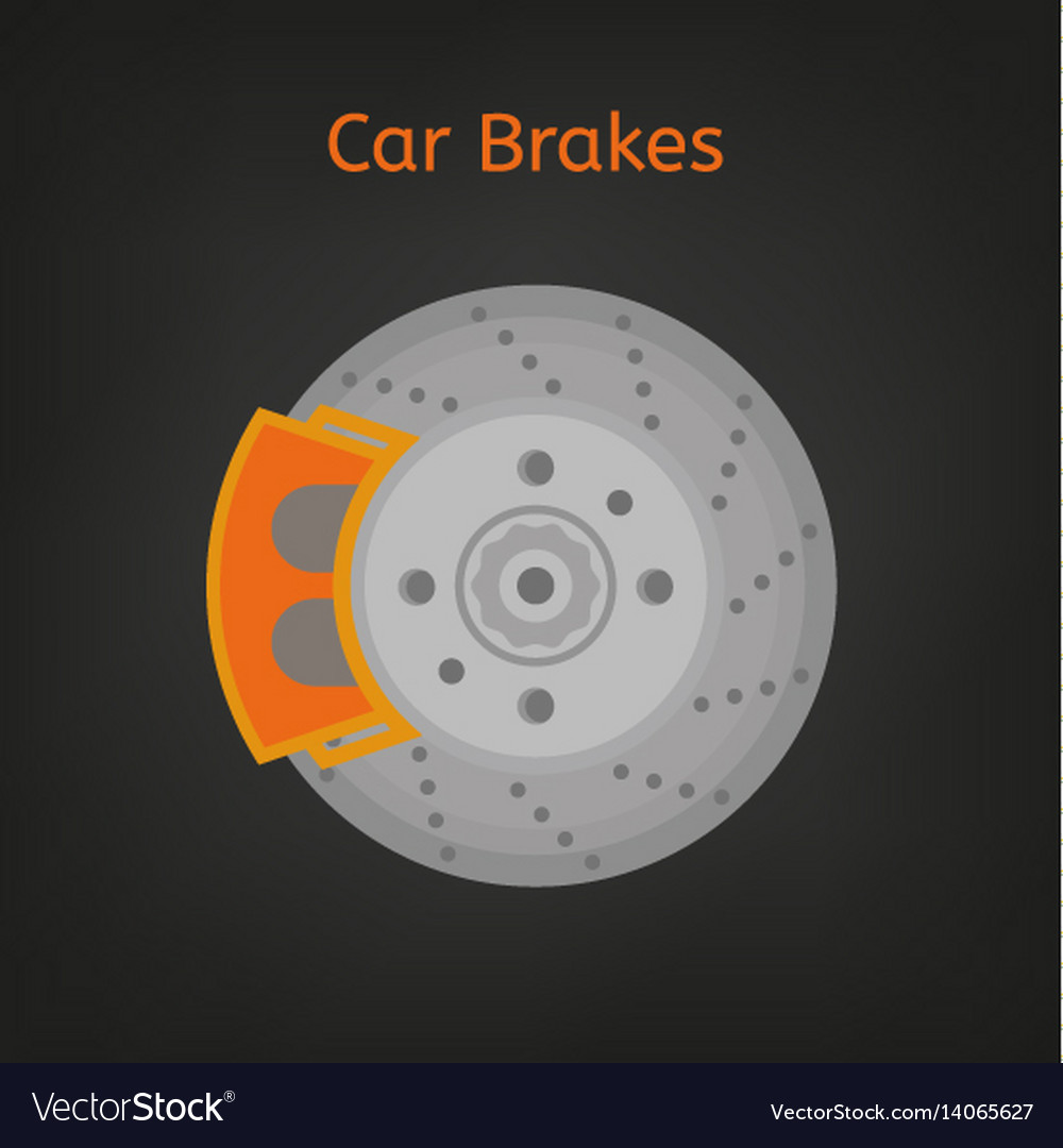 Car brakes image Royalty Free Vector Image - VectorStock