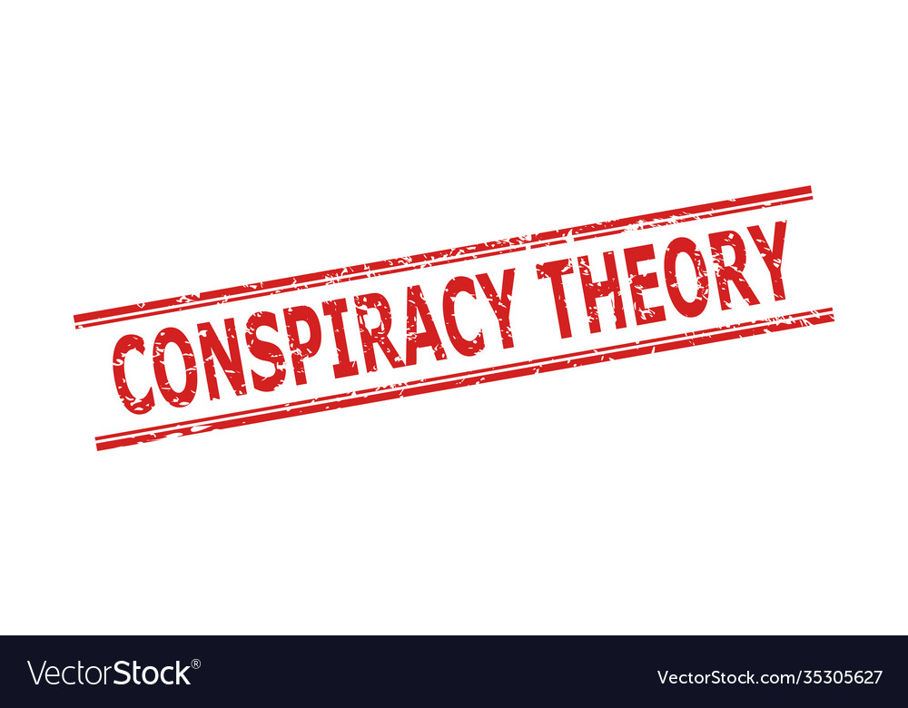 Conspiracy theory stamp with unclean texture Vector Image