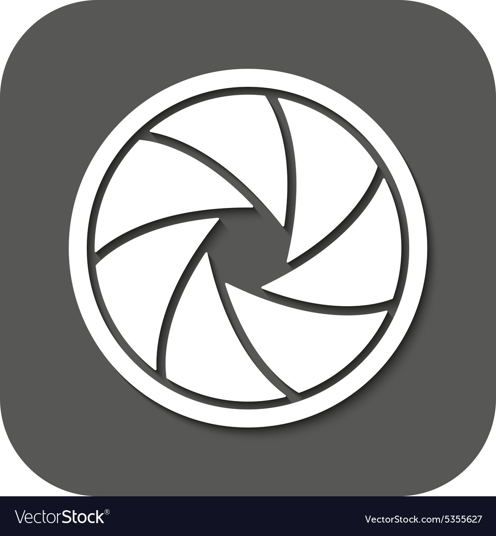 Diaphragm icon aperture symbol Royalty Free Vector Image