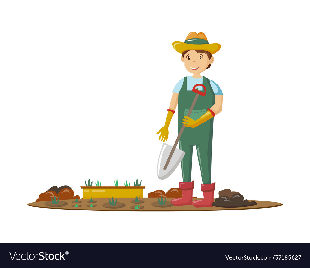 Farmers and agricultural work characters Vector Image