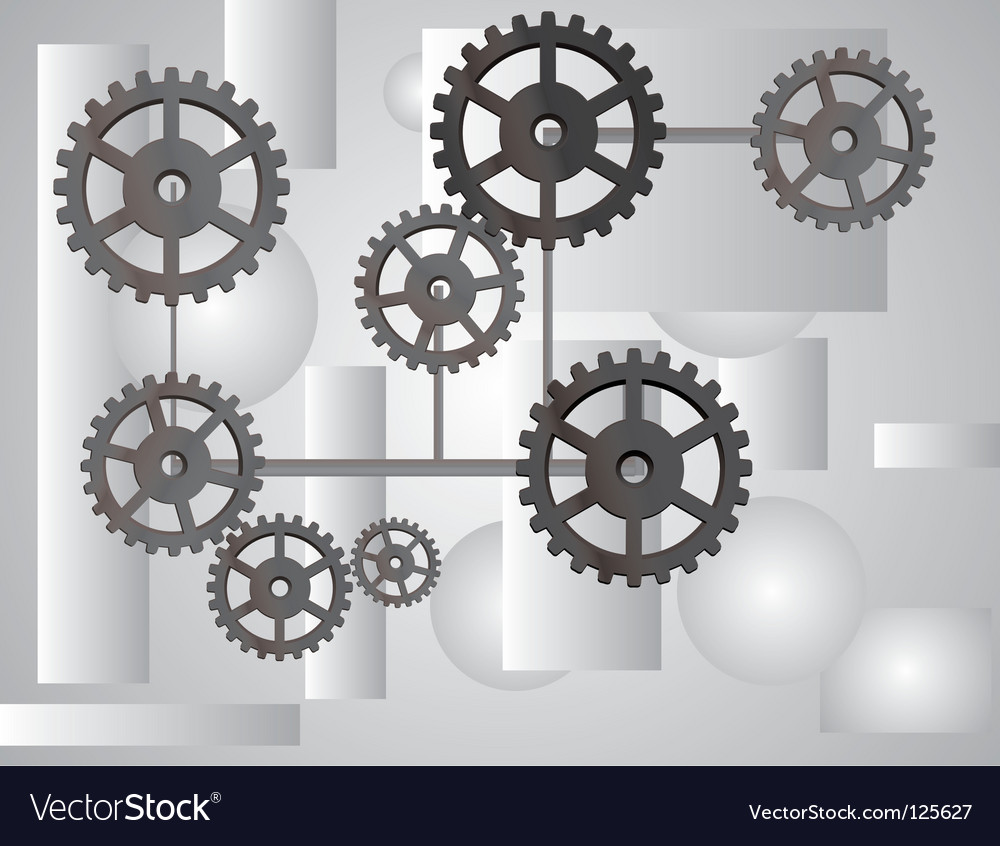 Gray Gears and Cogs Background
