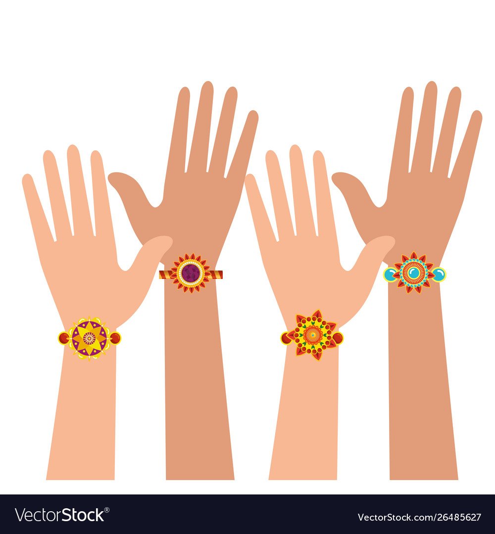 Hands with bohemian style bracelets